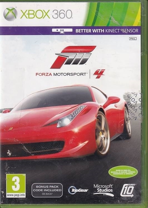  Forza motorsport 4 - XBOX 360 - (B Grade) (Used) (eng)